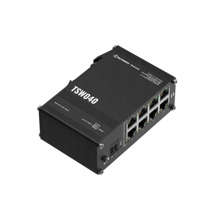 TELTONIKA PRZEMYSŁOWY SWITCH TSW 040 8xPoE+ 8x10/100 Eth, DIN
