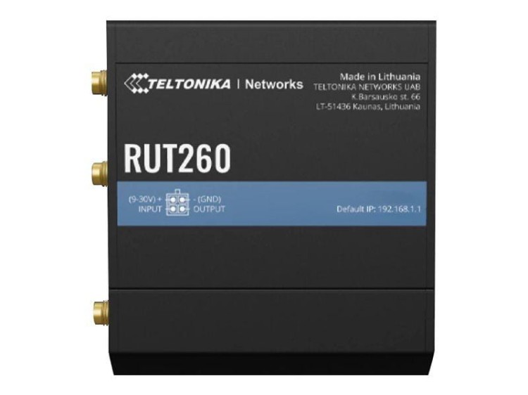 Router MOBILNY RUT260 4G, 3G, 2G, WIFI, 2x10/100 Mbps Ethernet TELTONIKA