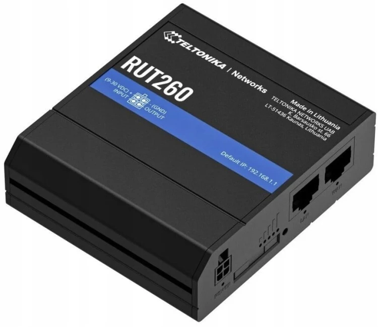 Router MOBILNY RUT260 4G, 3G, 2G, WIFI, 2x10/100 Mbps Ethernet TELTONIKA