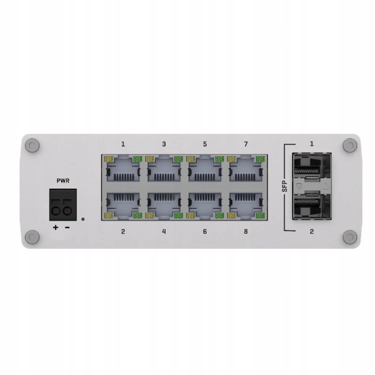 PRZEŁĄCZNIK PRZEMYSŁOWY TELTONIKA TSW210 8x Gigabit 2x SFP SWITCH 8 PORT