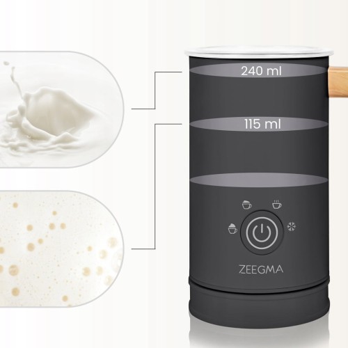 SPIENIACZ do mleka Elektryczny KAWY PIANY LATTE CZARNY Podgrzewacz 240ml