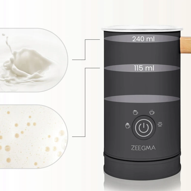 SPIENIACZ do mleka Elektryczny KAWY PIANY LATTE CZARNY Podgrzewacz 240ml