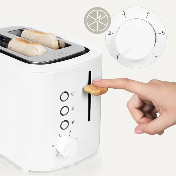 TOSTER OPIEKACZ ELEKTRYCZNY do Tostów Grzanek BIAŁY 820W 6 poziomów 3tryby