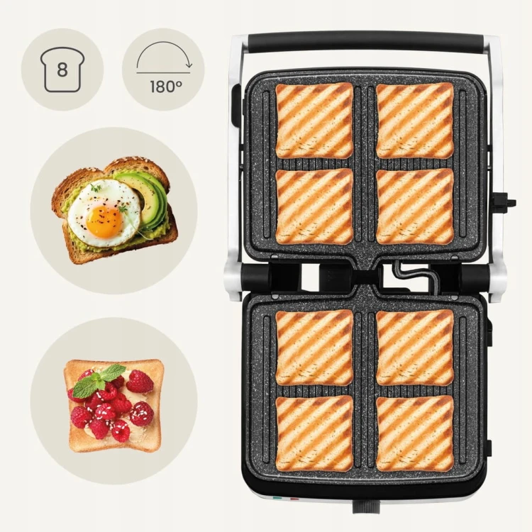 Grill elektryczny rozkładany Zeegma Grill 2000W do mycia w zmywarce