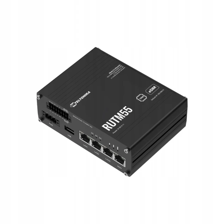 Router 5G przemysłowy Teltonika RUTM55 3.4 Gbps, Dual SIM, RS232/RS485,VPN