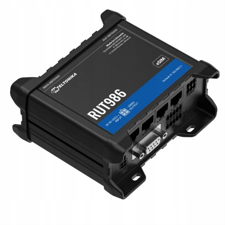 TELTONIKA RUT986 ROUTER LTE CAT4 GLOBALNY DUAL SIM ESIM RS232