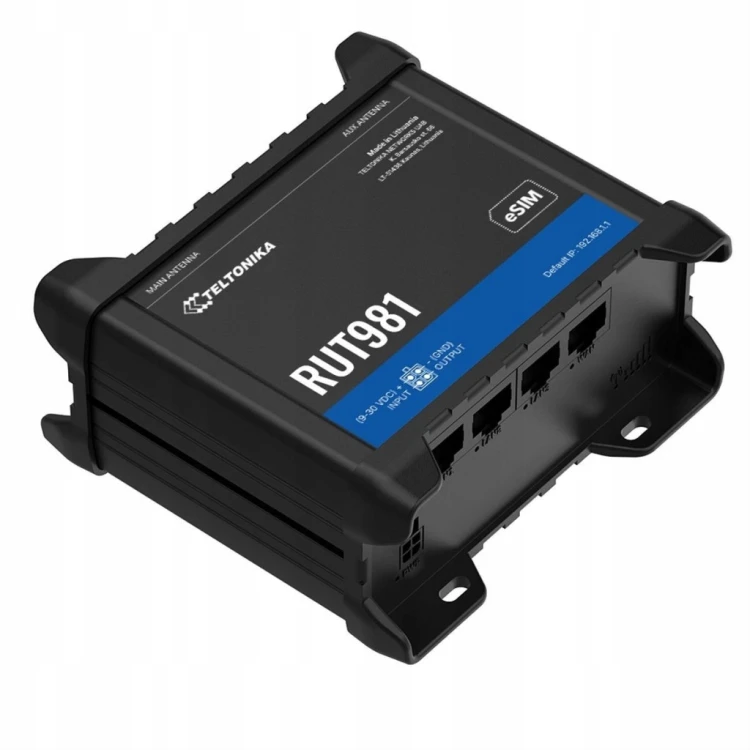 TELTONIKA RUT981 LTE CAT4 ROUTER PRZEMYSŁOWY DUAL SIM ESIM WIFI