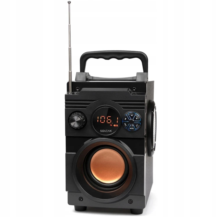 SQUEAK SQ1001 GŁOŚNIK PRZENOŚNY BT 18W FM MP3 USB SD GŁOSNIK BLUETOOTH