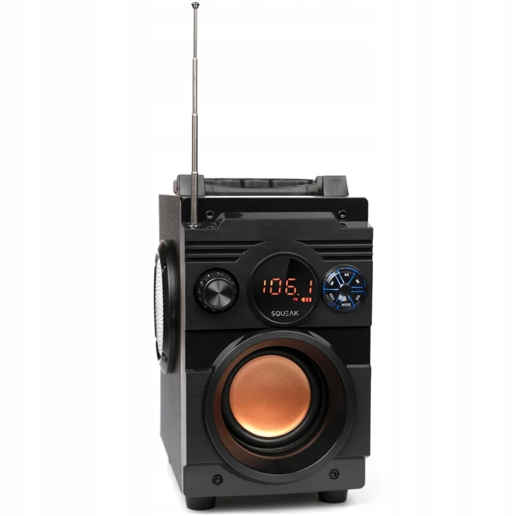 SQUEAK SQ1001 GŁOŚNIK PRZENOŚNY BT 18W FM MP3 USB SD GŁOSNIK BLUETOOTH