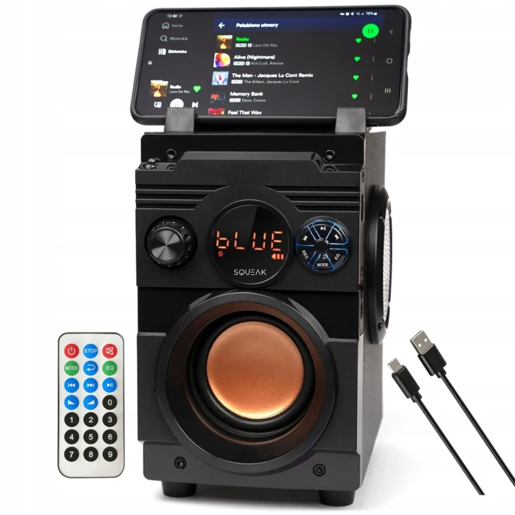 SQUEAK SQ1001 GŁOŚNIK PRZENOŚNY BT 18W FM MP3 USB SD GŁOSNIK BLUETOOTH
