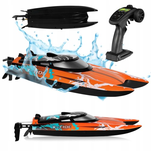 Łódź motorowa zdalnie sterowana OVERMAX X-Tide 25 km/h 2 baterie MOTORÓWKA