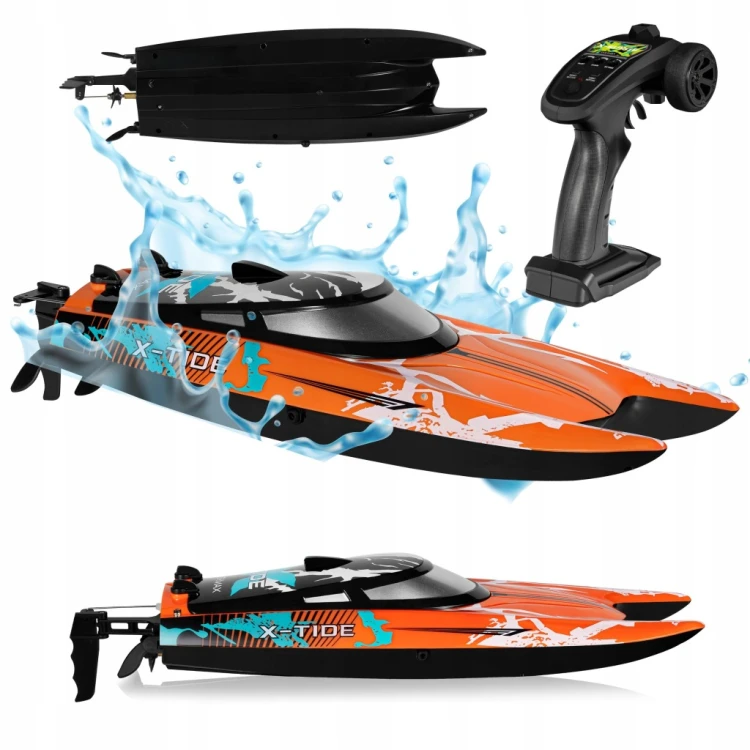 Łódź motorowa zdalnie sterowana OVERMAX X-Tide 25 km/h 2 baterie MOTORÓWKA