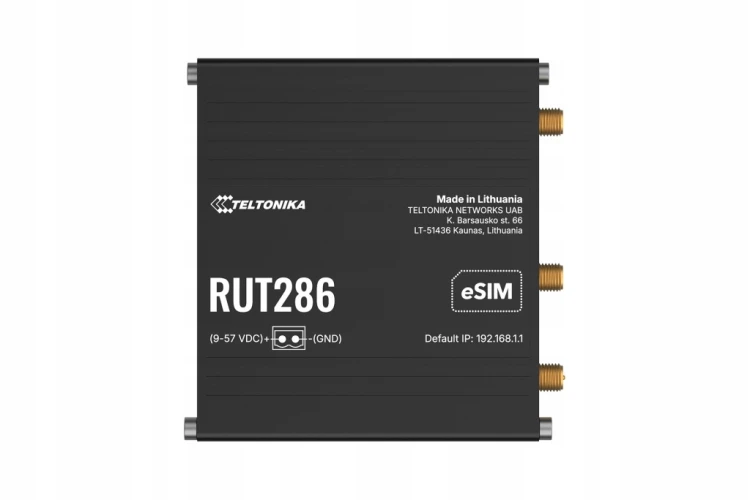 Teltonika RUT286 – przemysłowy router LTE Cat 4 4G WiFi RS232 RS485 POE