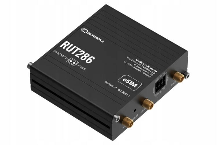 Teltonika RUT286 – przemysłowy router LTE Cat 4 4G WiFi RS232 RS485 POE