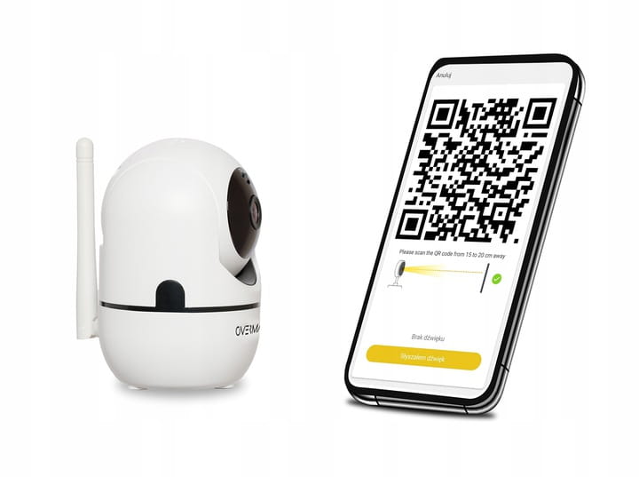 NIANIA ELEKTRONICZNA KAMERA WiFi OBROTOWA HD +128G