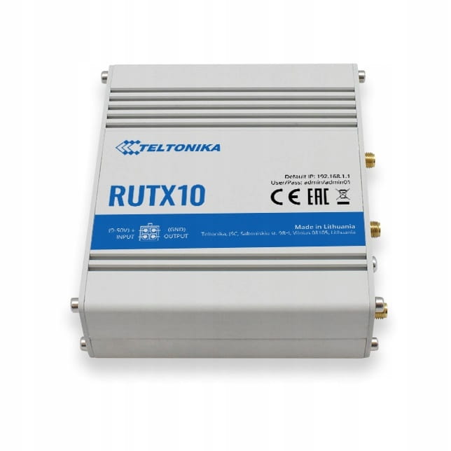 Teltonika RUTX10 Dual Band WIFI 4xGb/s BT USB I/O
