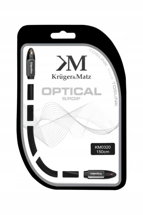 Kabel optyczny toslink S/PDIF 1.5m Kruger Matz 1,5