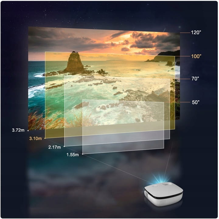 RZUTNIK PROJEKTOR OVERMAX MULTIPIC 2.5 + EKRAN HD
