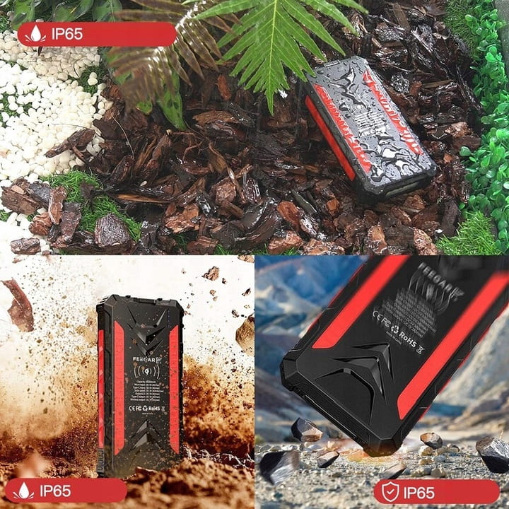 Power bank Solarny Feegar 36000mah 20W 4x USB-C QI