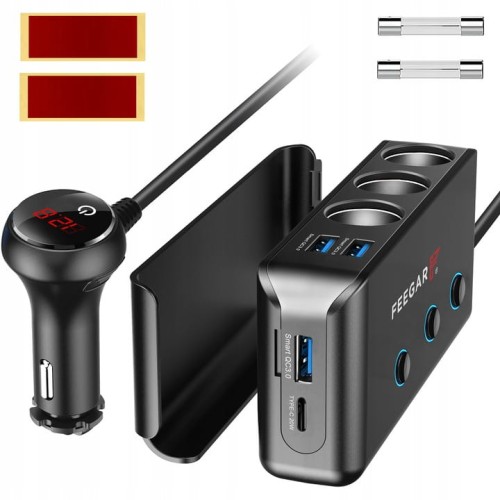 ROZDZIELACZ GNIAZDA ZAPALNICZKI FEEGAR 12-24V USB CIGA