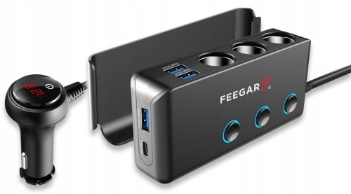 ROZDZIELACZ GNIAZDA ZAPALNICZKI FEEGAR 12-24V USB CIGA