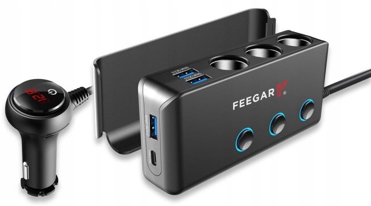 ROZDZIELACZ GNIAZDA ZAPALNICZKI FEEGAR 12-24V USB CIGA