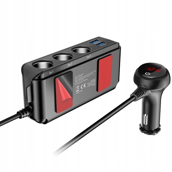 ROZDZIELACZ GNIAZDA ZAPALNICZKI FEEGAR 12-24V USB CIGA