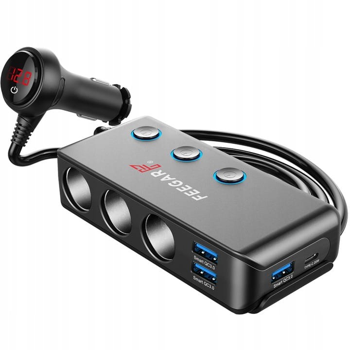 ROZDZIELACZ GNIAZDA ZAPALNICZKI FEEGAR 12-24V USB CIGA