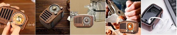 Feegar RETRO Radio FM Drewniane Bluetooth Vintage