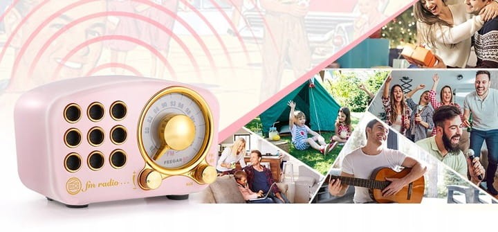 Feegar RETRO Radio FM kuchenne Bluetooth Vintage
