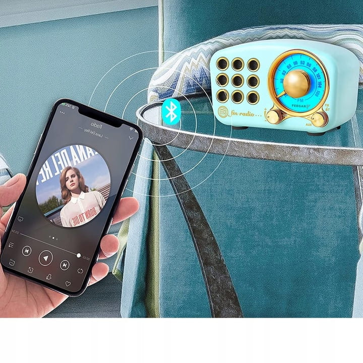 Feegar RETRO Radio FM kuchenne Bluetooth Vintage