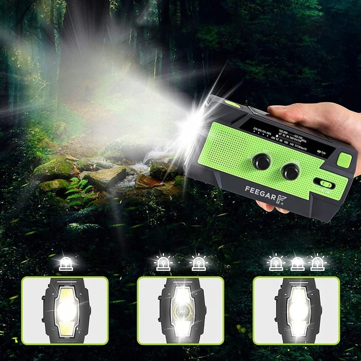 Feegar Radio FM Awaryjne Solar SOS 4000mAh Latarka OZE2 OZE 2 PRO