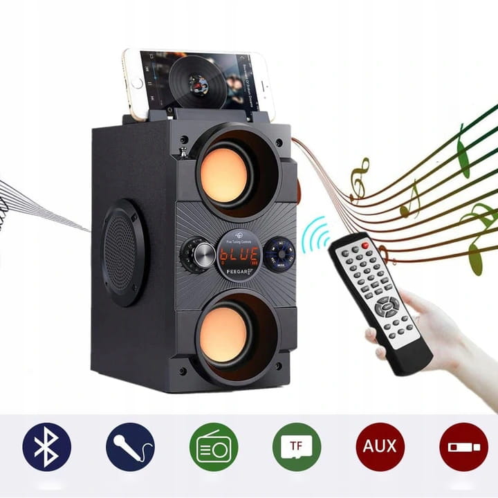 Głośnik Bluetooth Feegar 4000mah Radio USB SD AUX