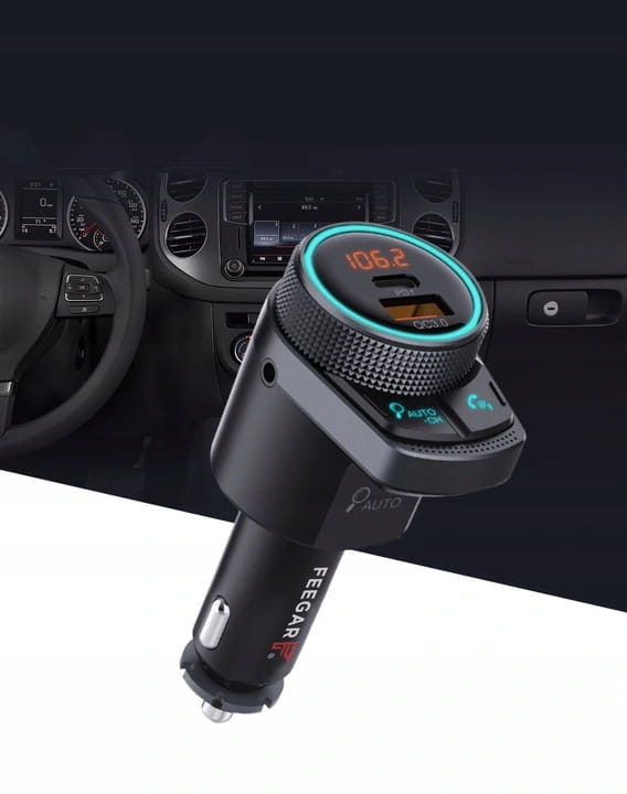 Transmiter Feegar Q300 Pro, ładowarka samochodowa