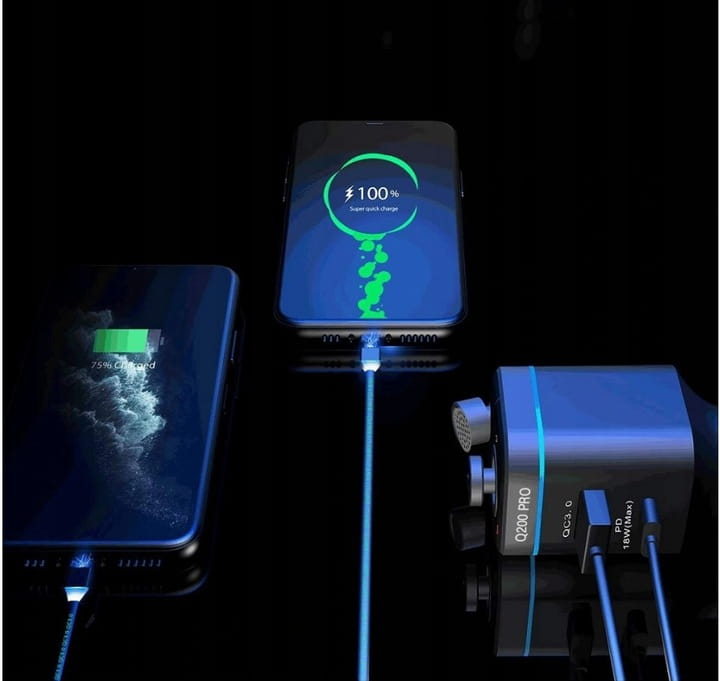 FEEGAR Transmiter FM Zestaw głośnomówiący BT QC3.0 Q200
